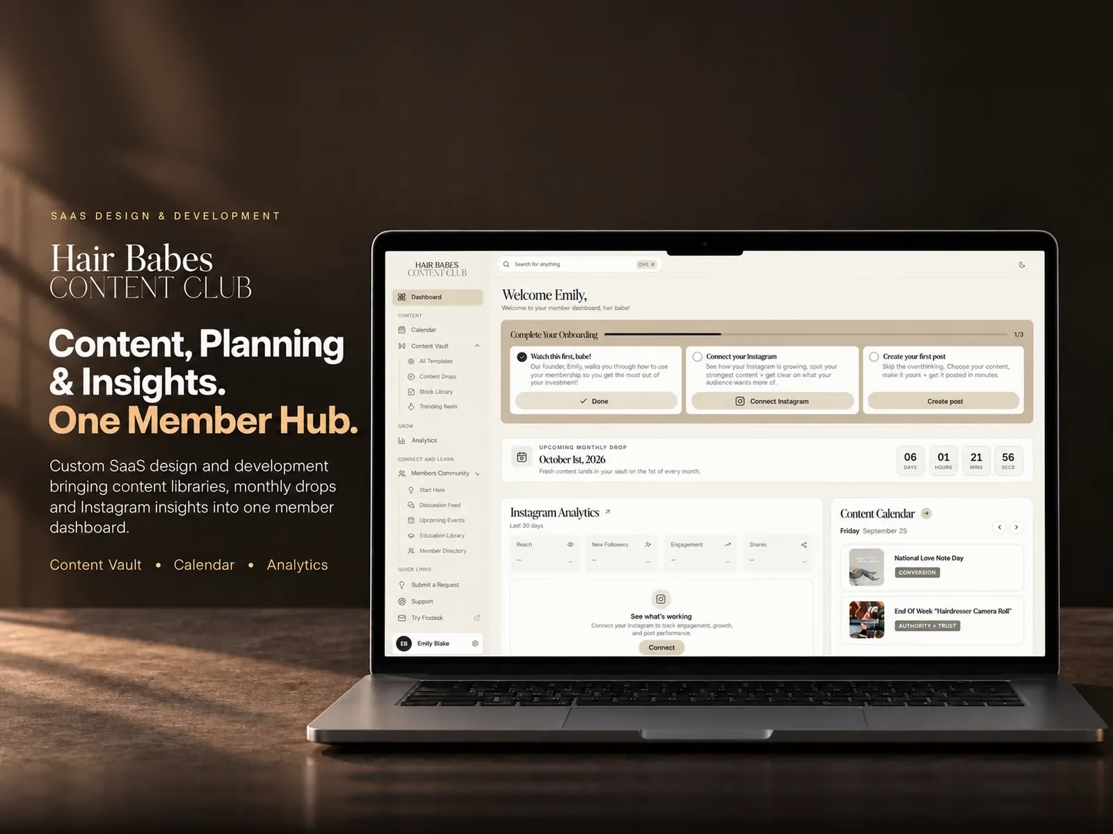 Hair Babes Content Club, SaaS Platform built by Muhammad Mubeen Ahmad